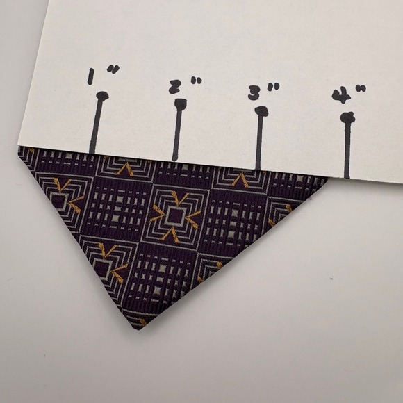 Jos A Bank Mens Silk Tie Lot 2 Purple Geometric Red Floral Medallion Hand Sewn - Picture 5 of 11